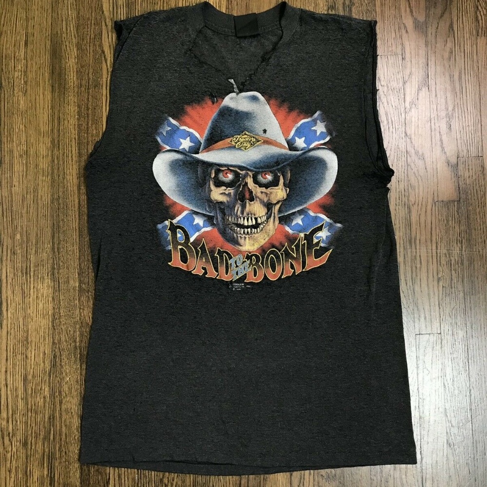 3D Emblem Bad To The Bone 1986 Vintage Harley VTG